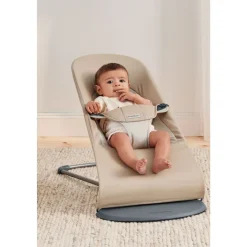 Transat bébé balance coton beige et kaki