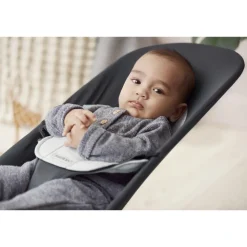 Transat bébé balance soft coton et jersey gris foncé et gris