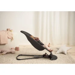 Transat bébé balance soft tissé jersey tri fabric gris foncé
