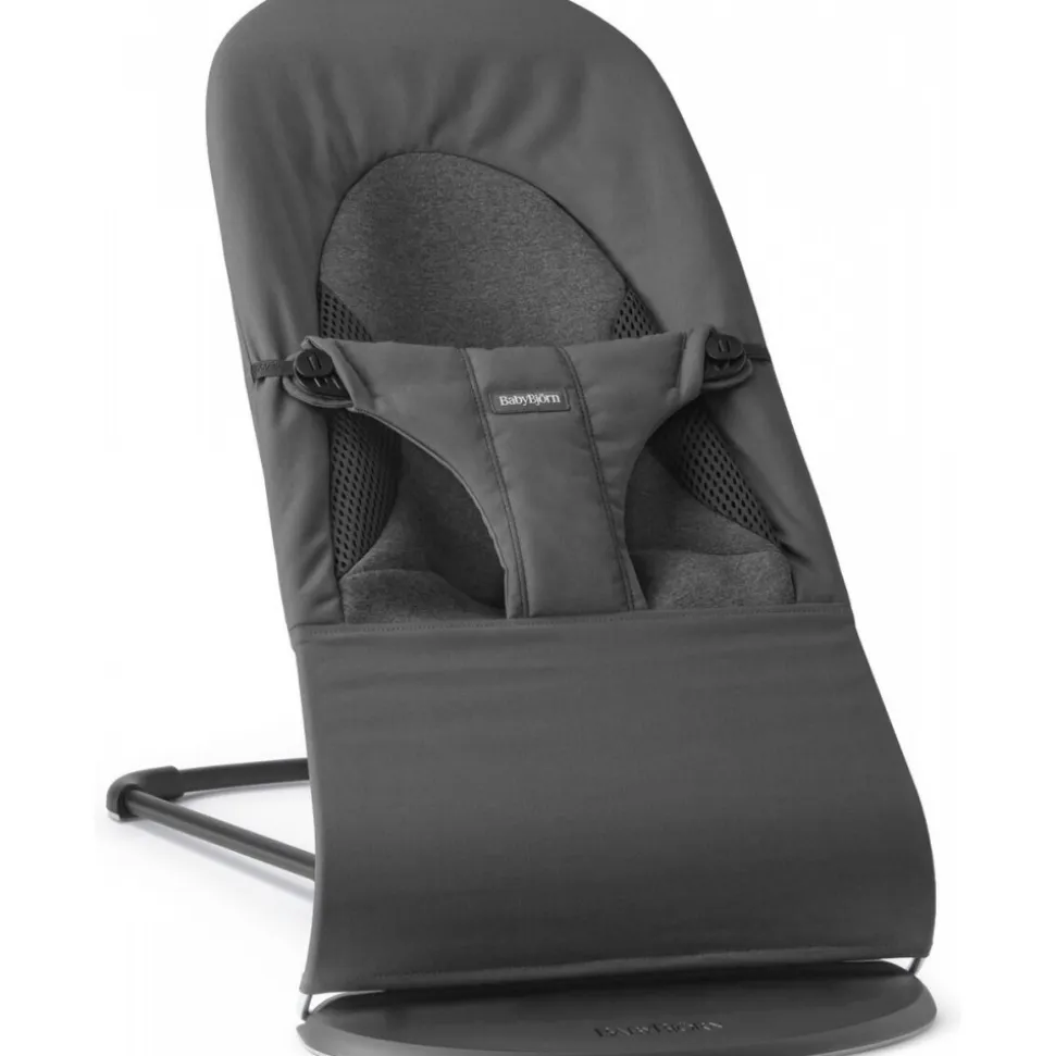 Transat bébé balance soft tissé jersey tri fabric gris foncé