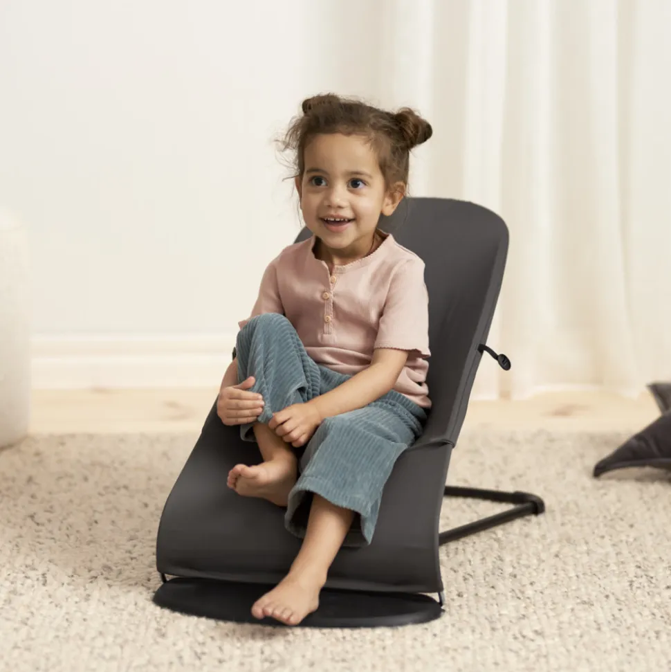 Transat bébé balance soft tissé jersey tri fabric gris foncé