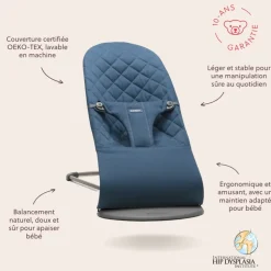 Transat bébé bliss coton bleu nuit