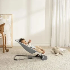 Transat bébé bliss coton gris clair