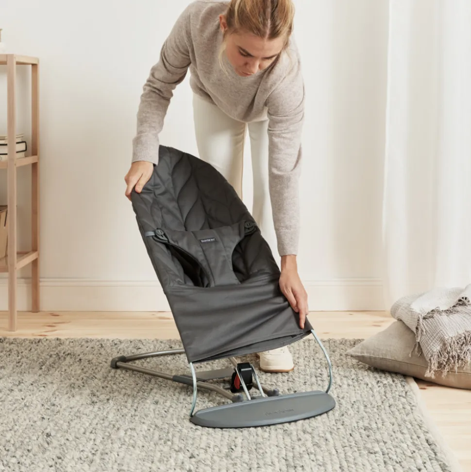 Transat bébé bliss coton matelassé pétale anthracite