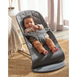 Transat bébé bliss coton matelassé pétale anthracite