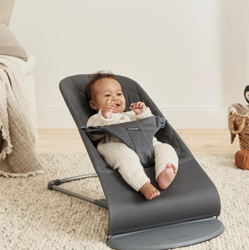 Transat bébé bliss coton matelassé pétale anthracite