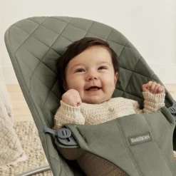 Transat bébé bliss coton matelassé classique vert foncé