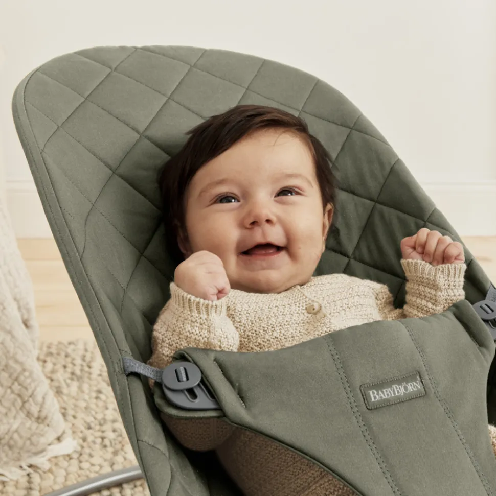 Transat bébé bliss coton matelassé classique vert foncé