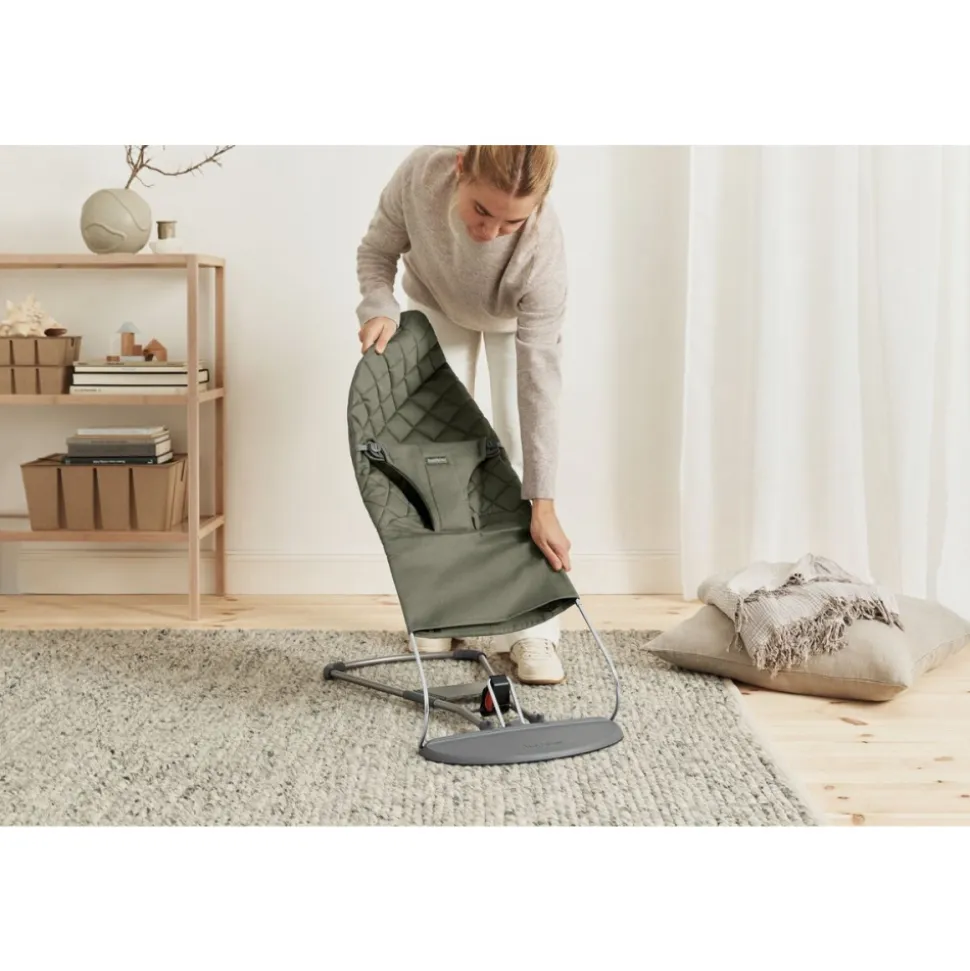 Transat bébé bliss coton matelassé classique vert foncé