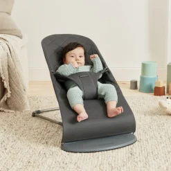 Transat bébé bliss coton matelassé classique anthracite