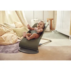Transat bébé bliss coton matelassé pétale vert foncé