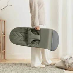 Transat bébé bliss coton matelassé pétale vert foncé