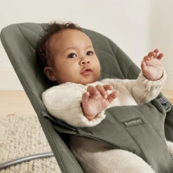 Transat bébé bliss coton matelassé pétale vert foncé