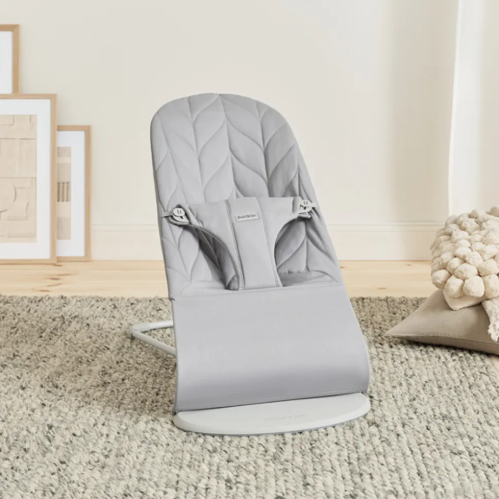 Transat bébé bliss coton matelassé pétale gris clair