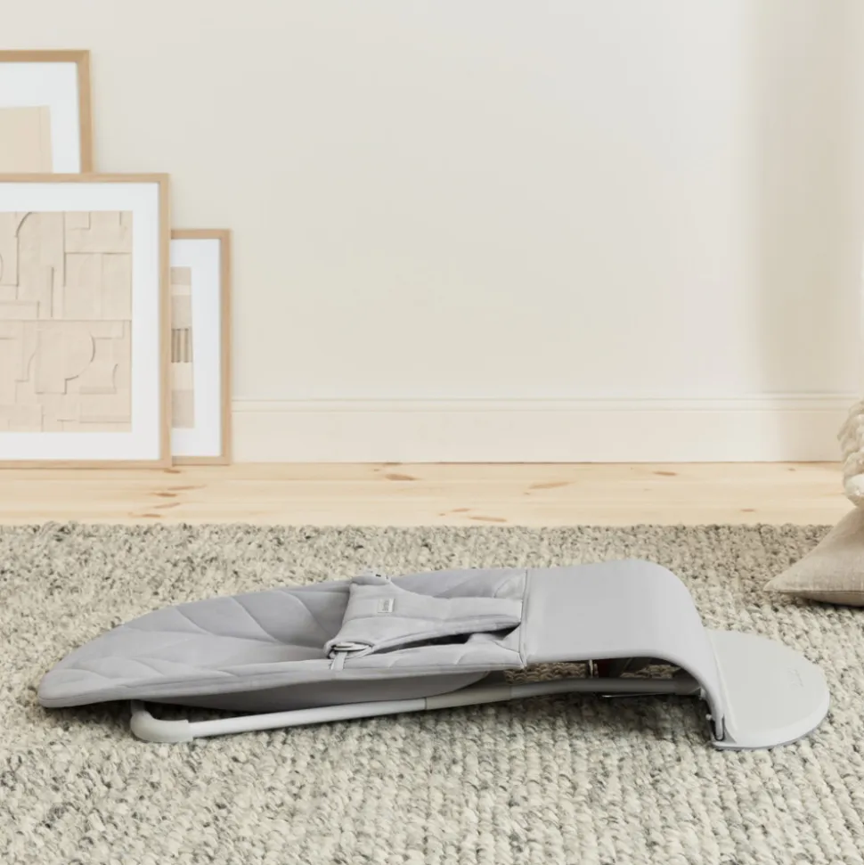Transat bébé bliss coton matelassé pétale gris clair