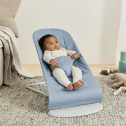 Transat bébé bliss coton matelassé pétale bleu