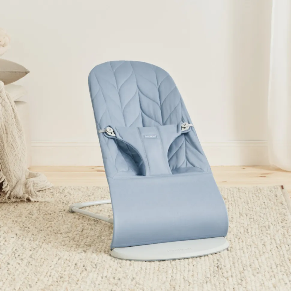 Transat bébé bliss coton matelassé pétale bleu