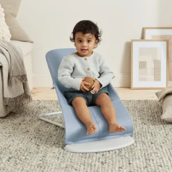 Transat bébé bliss coton matelassé pétale bleu