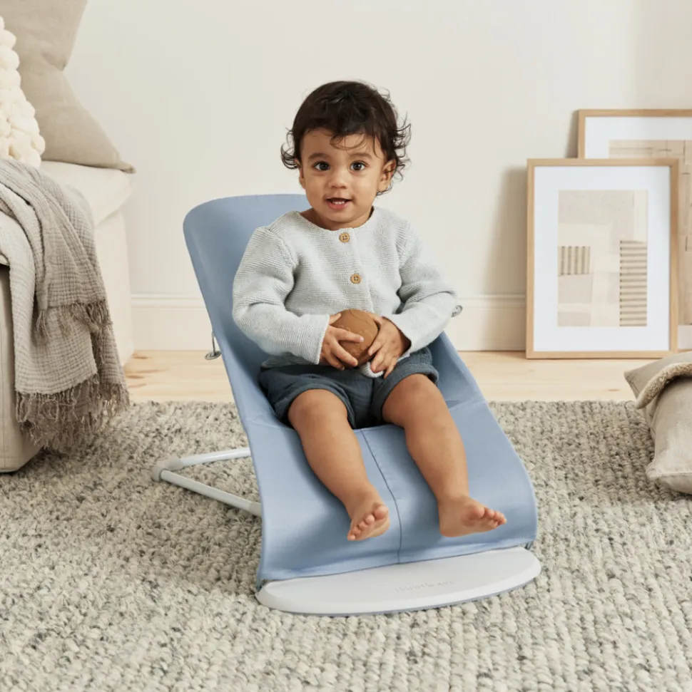 Transat bébé bliss coton matelassé pétale bleu