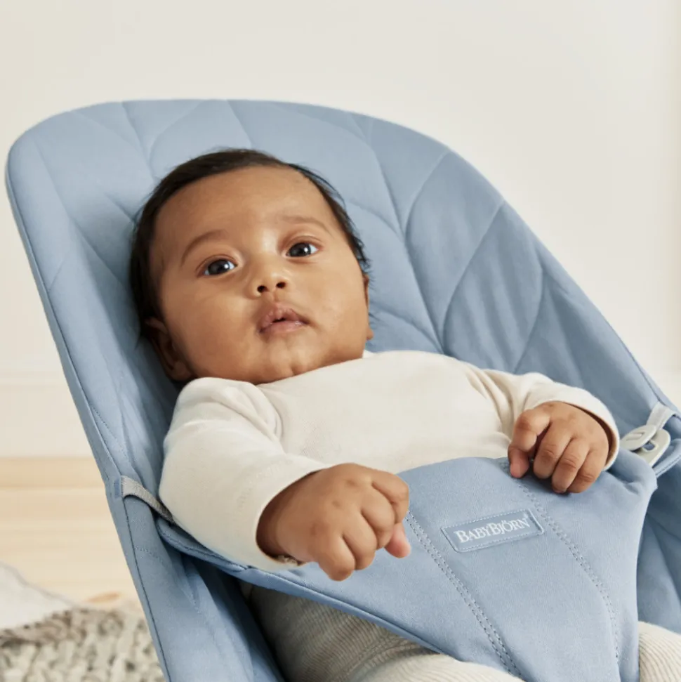 Transat bébé bliss coton matelassé pétale bleu