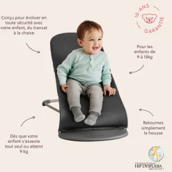 Transat bébé bliss coton matelassé pétale rose poudré