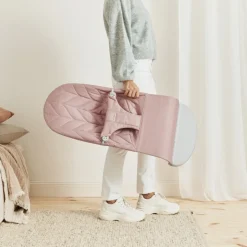 Transat bébé bliss coton matelassé pétale rose poudré