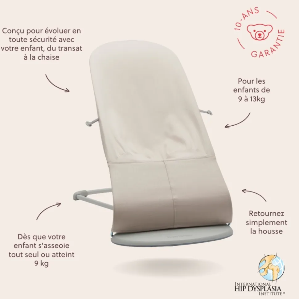 Transat bébé bliss jersey 3d beige clair