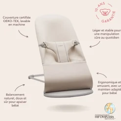 Transat bébé bliss jersey 3d beige clair