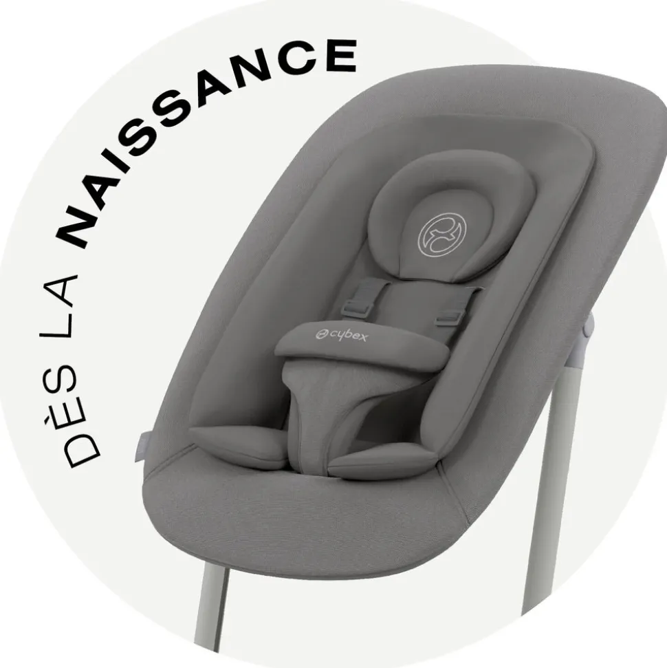 Transat bébé bouncer lemo suede grey