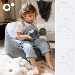 Transat bébé doomoo seat'n grow grey