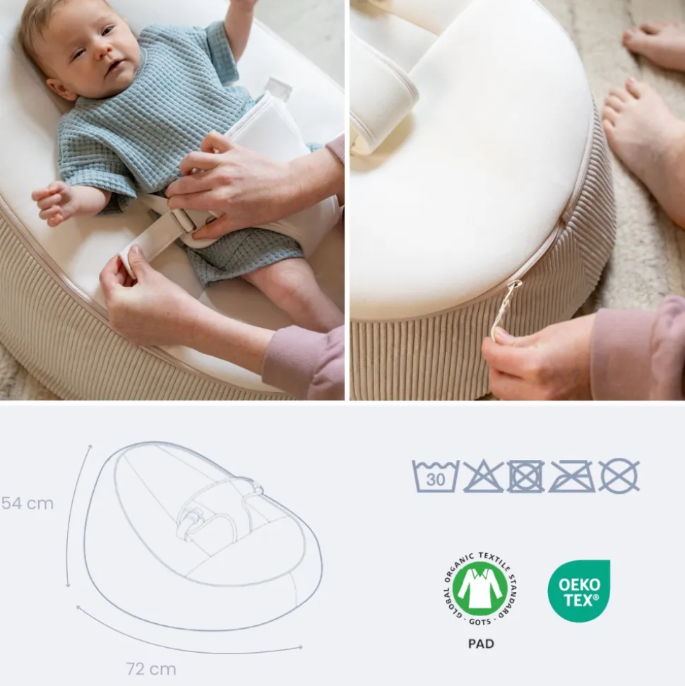 Transat bébé doomoo seat'n grow sand