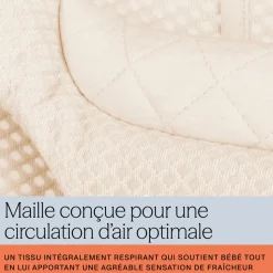 Transat bébé evolve en tissu mesh light grey