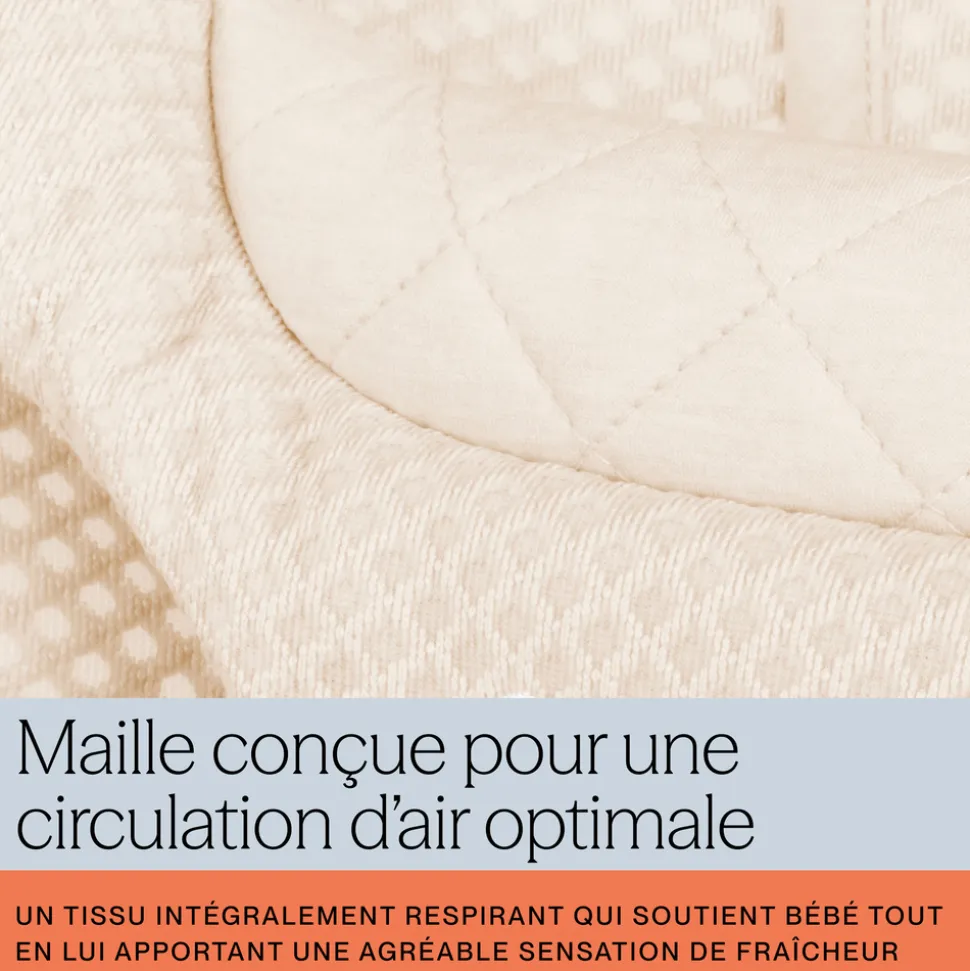 Transat bébé evolve en tissu mesh light grey