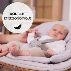 Transat bébé pour chaise haute arketa bouncer eco light-grey