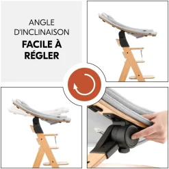 Transat bébé pour chaise haute arketa bouncer eco light-grey