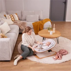 Transat bébé pour chaise haute arketa bouncer eco light-grey