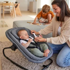 Transat bébé pour chaise haute arketa bouncer dark grey melange
