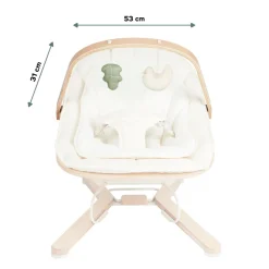 Transat bébé évolutif swoon flow bois + arche de jeux