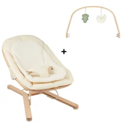 Transat bébé évolutif swoon flow bois + arche de jeux
