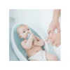 Transat de bain bébé blanc/bleu