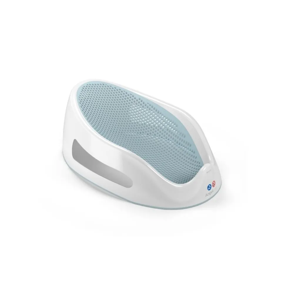 Transat de bain bébé blanc/bleu
