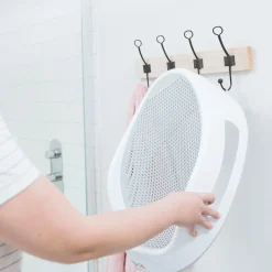 Transat de bain bébé blanc/gris
