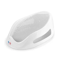 Transat de bain bébé blanc/gris