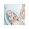 Transat de bain bleu et anneau de bain gris