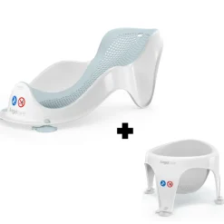 Transat de bain fit bleu et anneau de bain gris