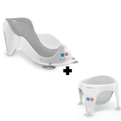 Transat de bain fit gris et anneau de bain gris