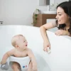 Transat de bain fit rose et anneau de bain gris