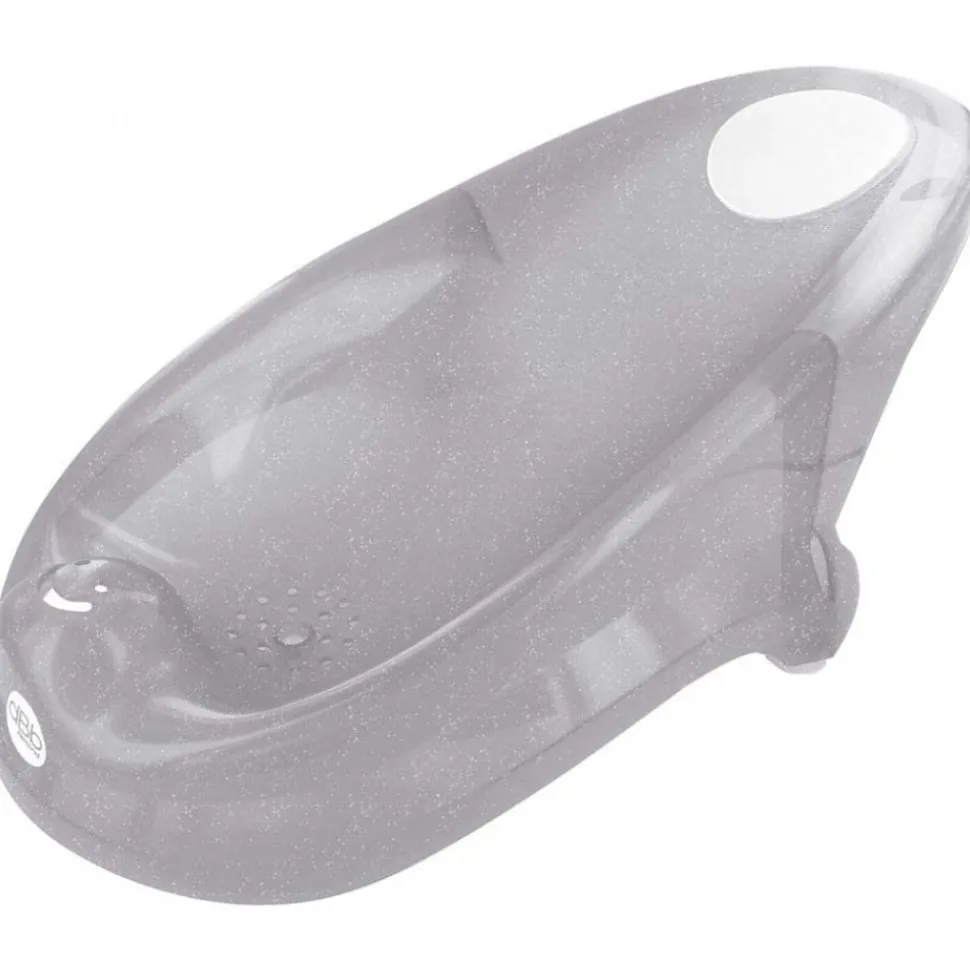 Transat de bain gris pailleté