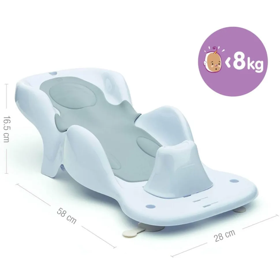 Transat de bain gris perle soft gris