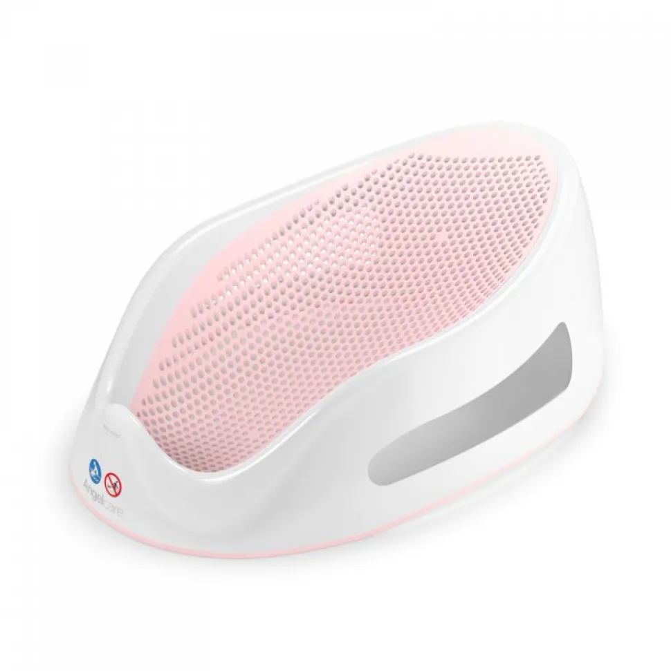 Transat de bain rose et anneau de bain gris